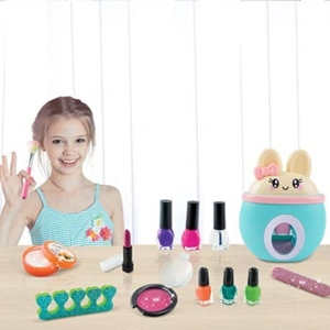 ست آرایشی و استمپر ناخن کودک طرح خرگوش آبی Fashion Manicure Machine_اسباب بازی